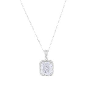 Colar Luxury com pedra retangular